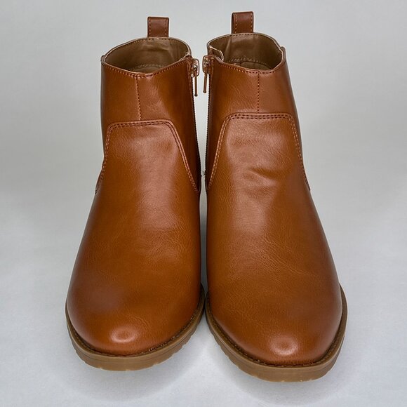 Style & Co Faux Leather Side Zip Ankle Booties Round Toe Block Heel Size 8M - Picture 2 of 14